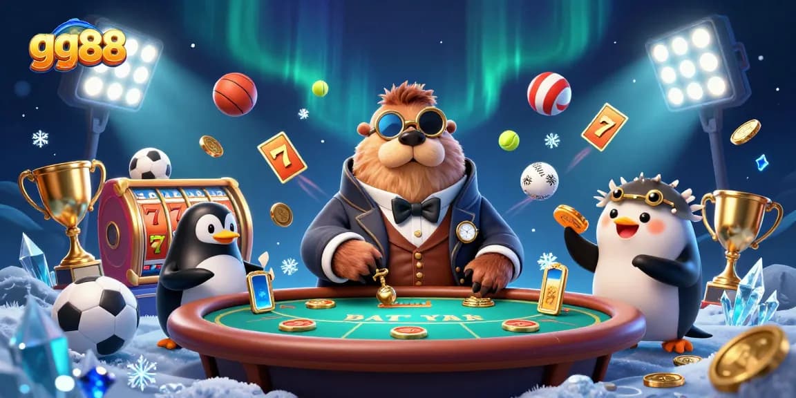 Join the fun at gg88 with exclusive poker action featuring characters in a vibrant underwater casino.