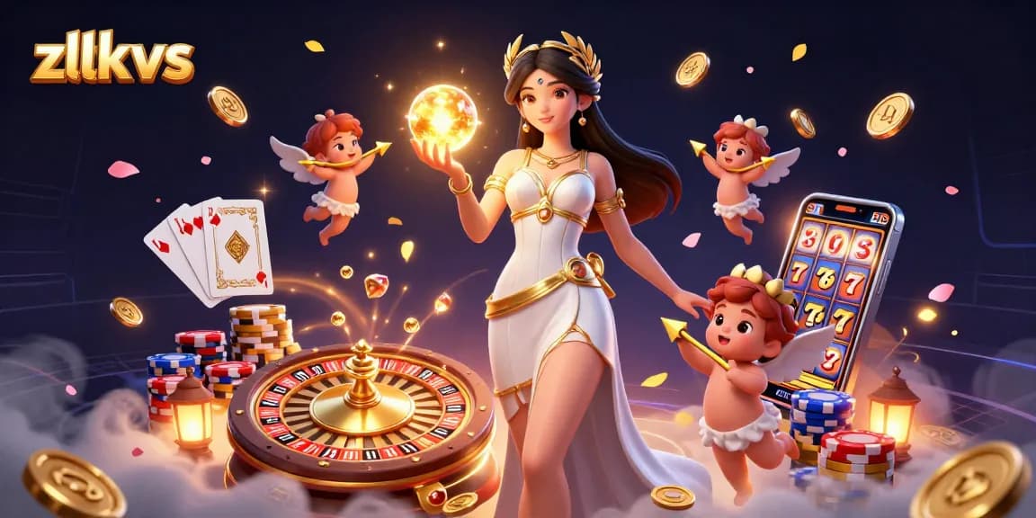 Experience the thrilling atmosphere at zltkvs, with vibrant casino elements and enchanting characters.