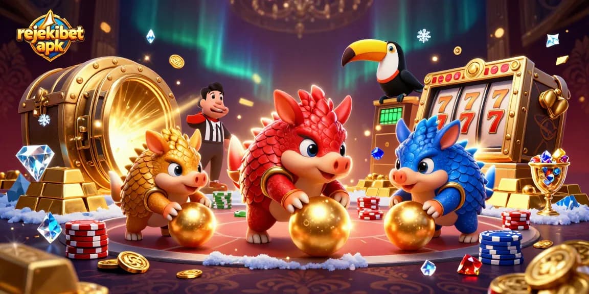 Experience the excitement of rejekibet apk with vibrant pangolins amid a dynamic casino scene.