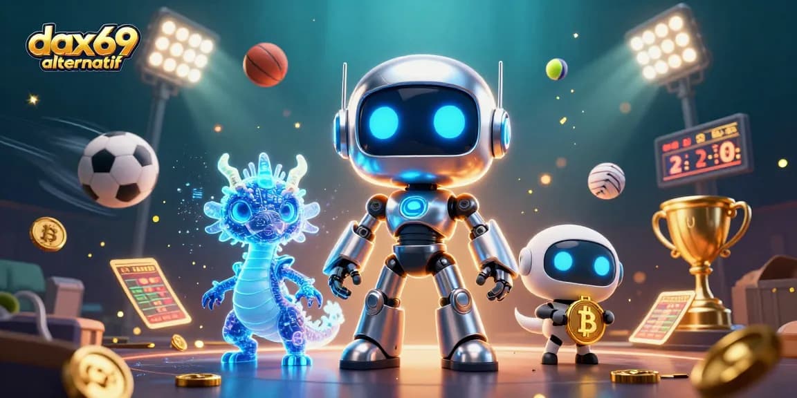 Mendalami permainan di dax69 alternatif dengan robot cyberpunk, naga AI, dan drone bitcoin yang menarik.