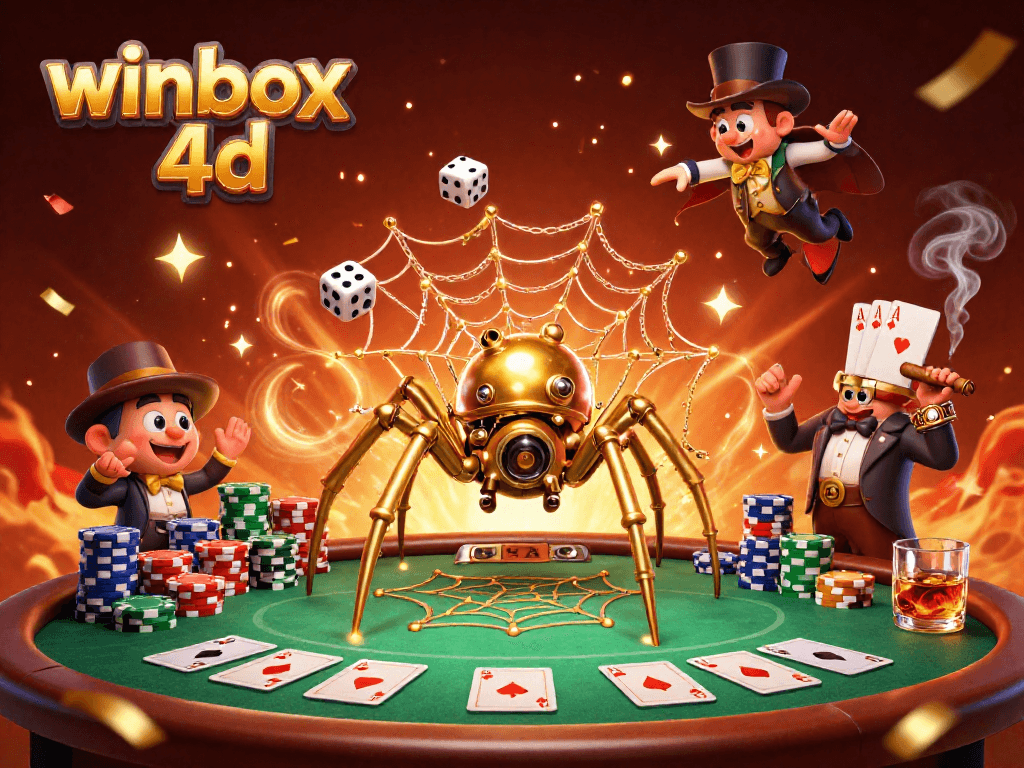 Engage with winbox 4d as the steampunk spider weaves a gold web of poker excitement.