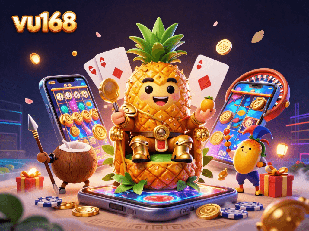 Explore winning strategies at vu168 with vibrant casino characters in an exciting gambling scene.