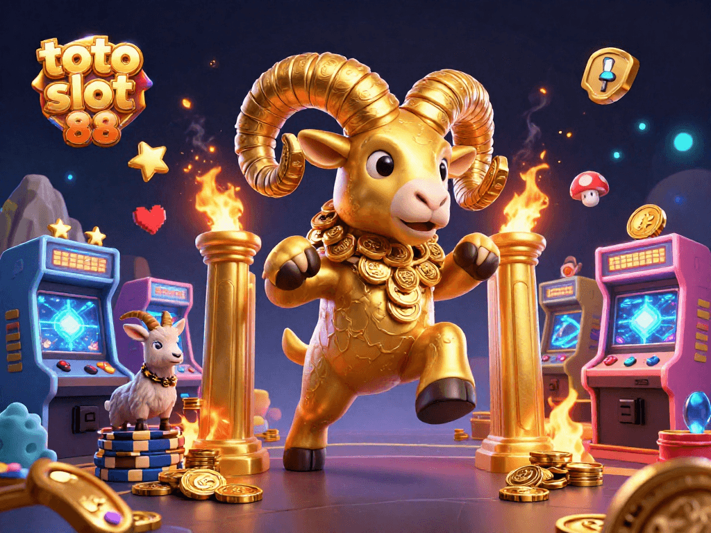 Experience high-stakes action at toto slot 88 with dynamic golden ram and vibrant slot elements.