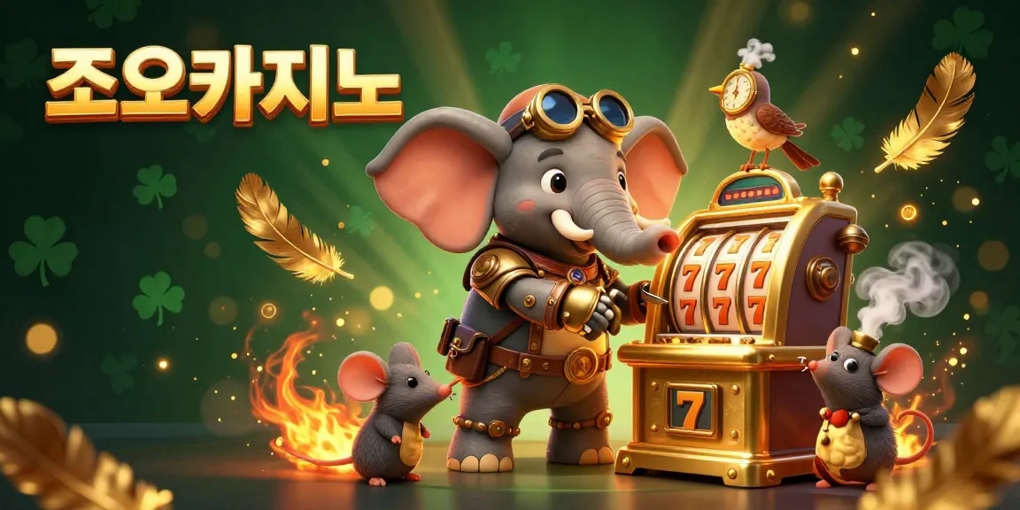 Experience thrilling 슬롯 machine action at 조이카지노 with an energetic steampunk elephant engineer and friends.