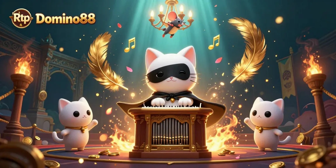 Experience the thrill of Rtp Domino88 through an engaging casino illustration.