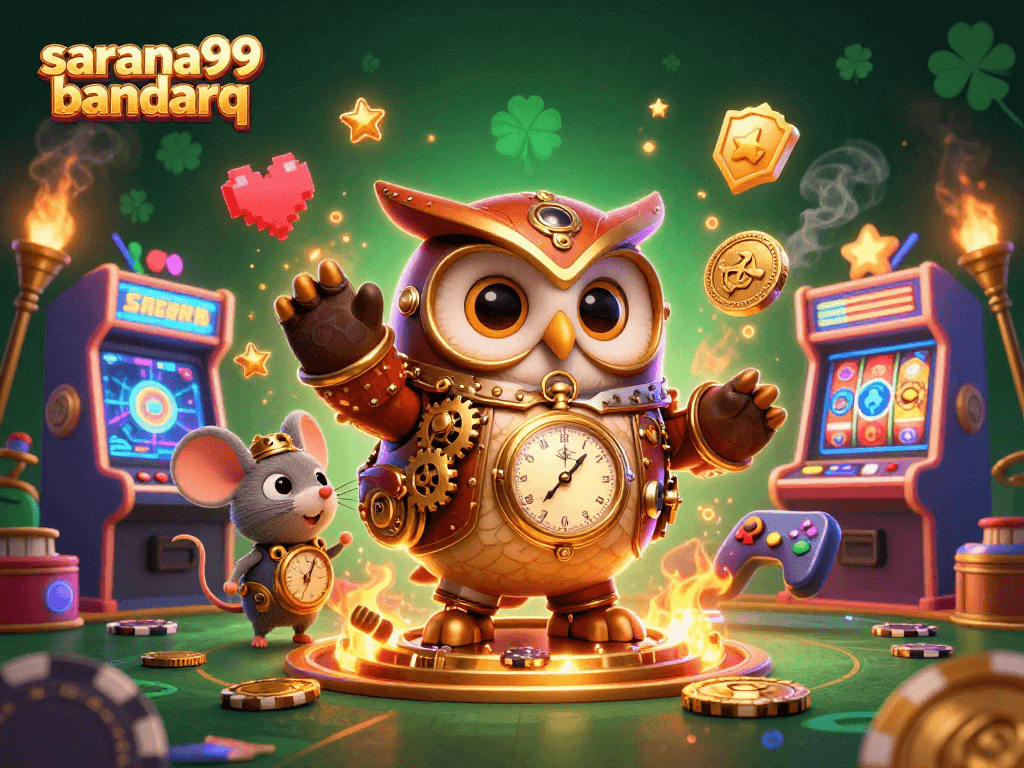 Experience the excitement of sarana99 bandarq with this vibrant 3D casino illustration