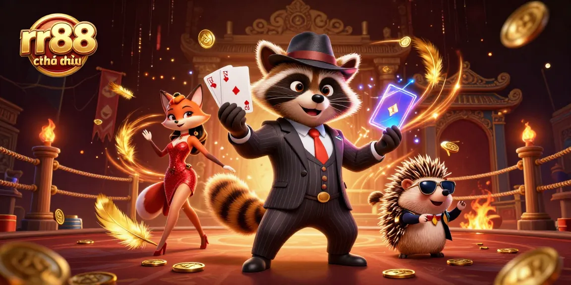 Experience the rich atmosphere of rr88 chính thức while playing exciting casino games illustrated by animated characters
