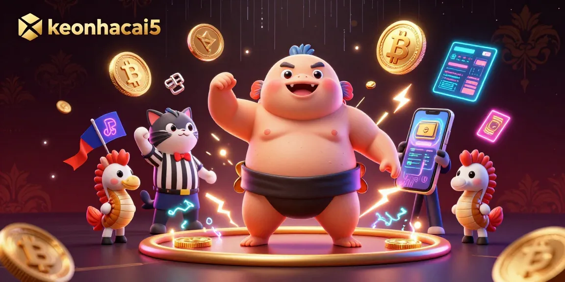 Engage with keonhacai5 for real-time sports betting insights amidst dynamic crypto visuals.