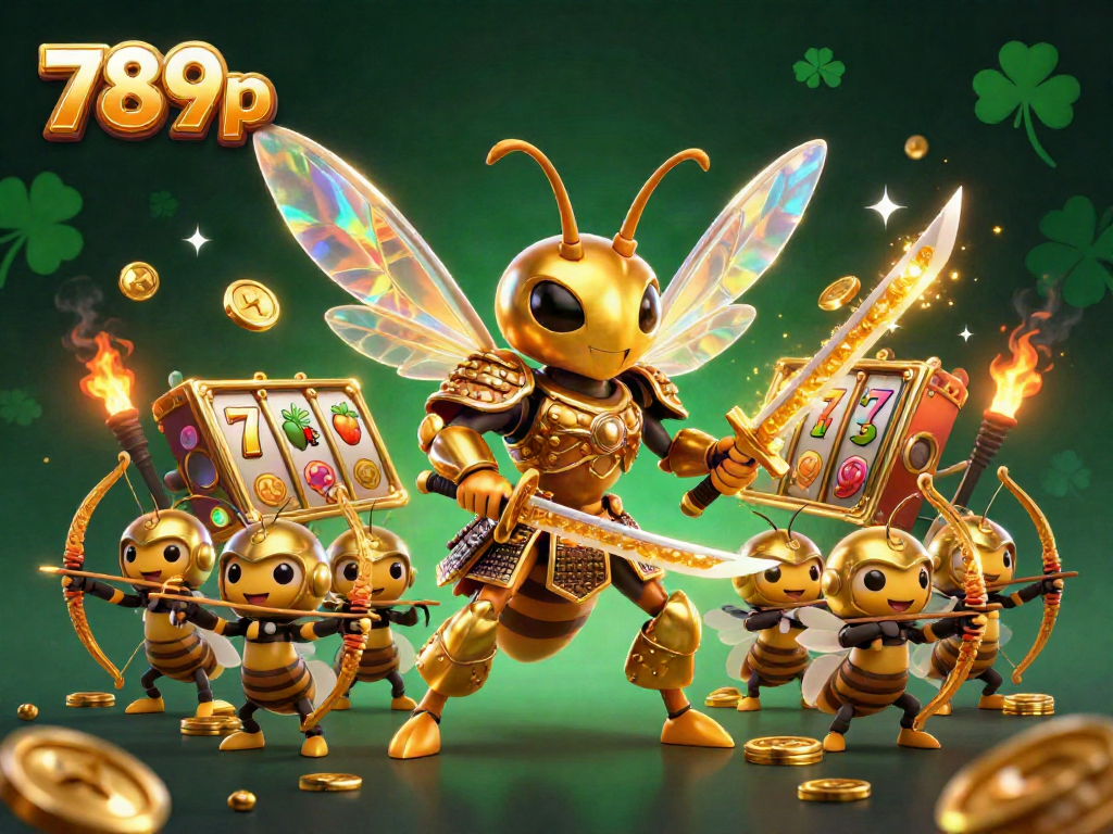 Engage with thrilling slots and jackpots at 789p in a vibrant 3D casino scene.