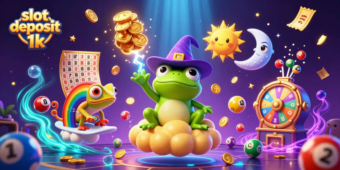 Experience the excitement of slot deposit 1k with golden coins and vibrant game elements in a rich casino atmosphere.
