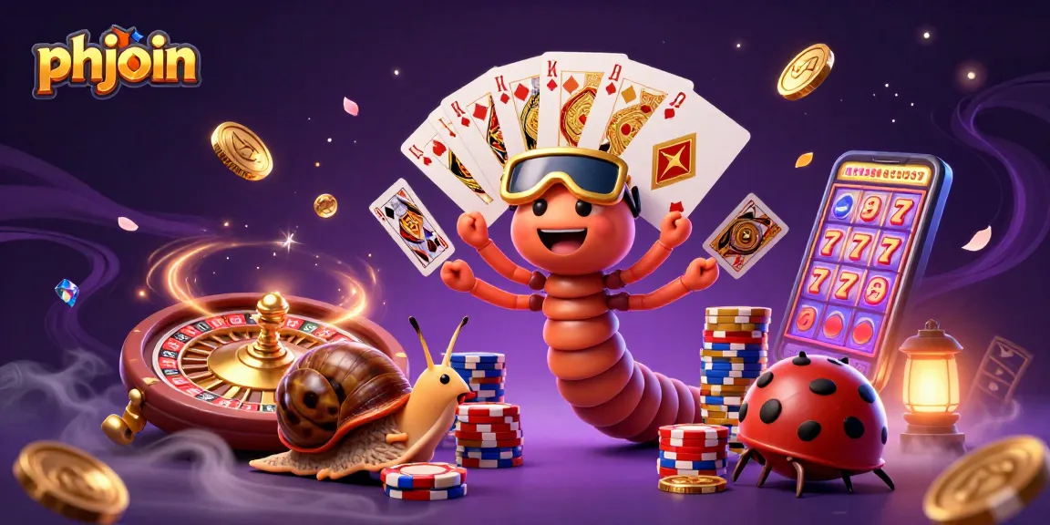 Experience the thrill of winning at phjoin with vibrant casino games and animated characters.