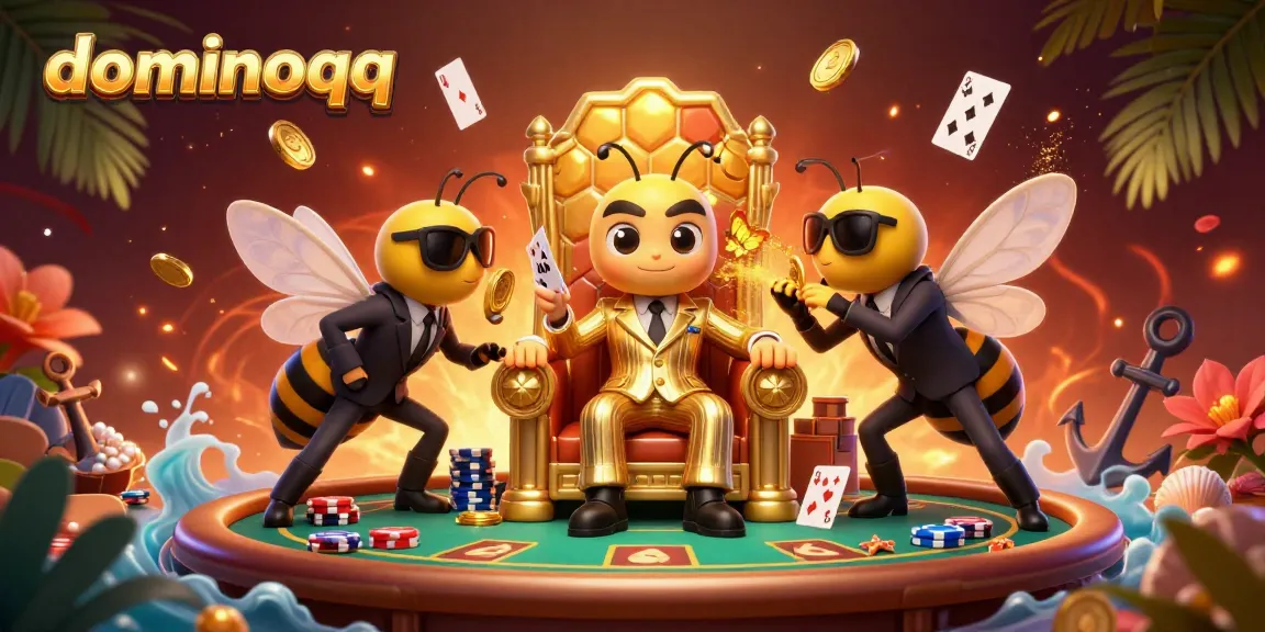 Engage in thrilling dominoqq gameplay surrounded by vibrant and dynamic casino elements.