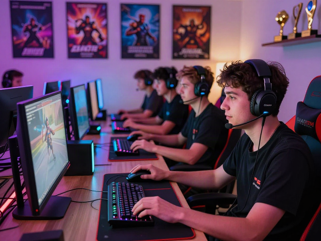 Exciting gaming session with friends in a vibrant online gaming setup featuring akunjp elements.
