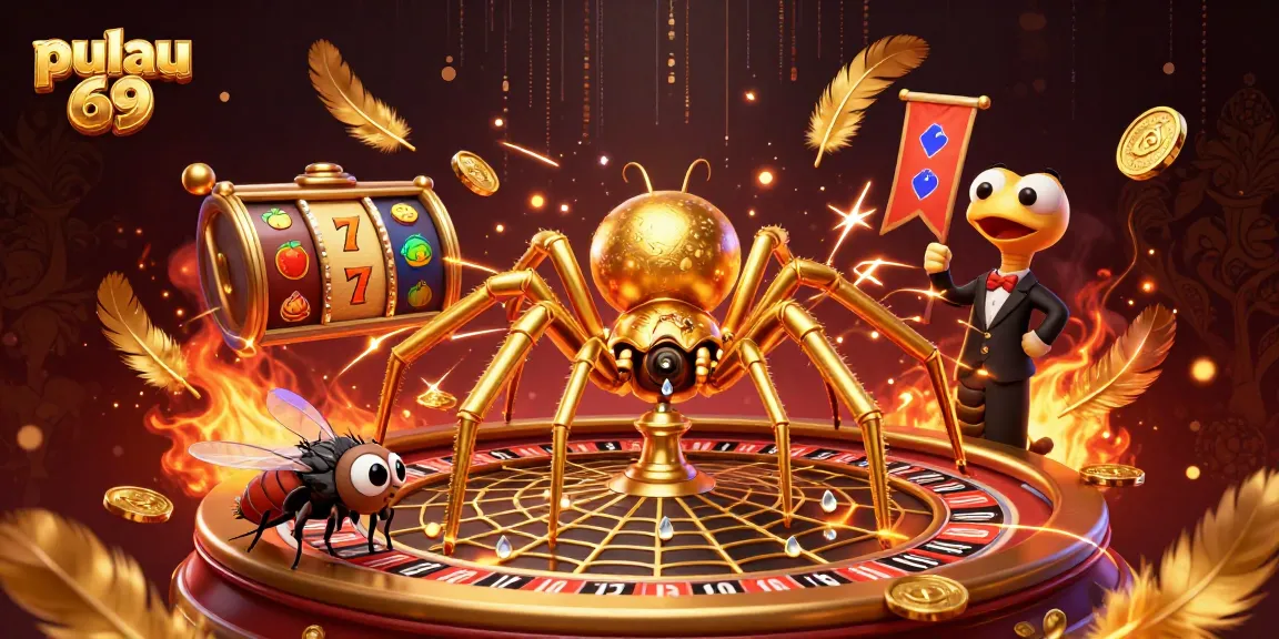 Engage with pulau 69 by betting as a fly at a roulette wheel spun by a centipede croupier
