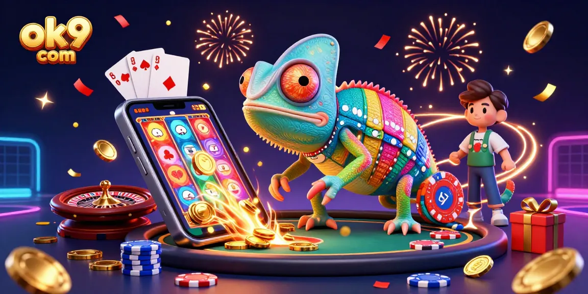 Experience top-level gaming at ok9 com with thrilling visual elements bursting with excitement and action.