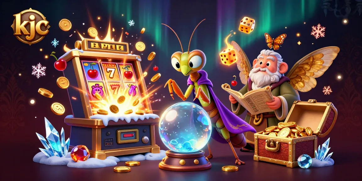 KJC showcases a vibrant gambling scene with a fortune teller, moth librarian, and dynamic casino elements.