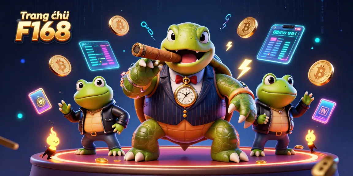 Enhance your gaming strategy at Trang chủ F168, featuring dynamic illustrations of casino characters and elements.