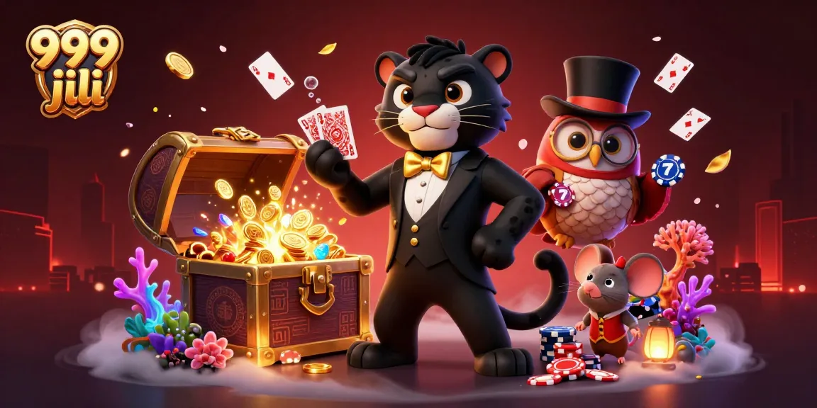 Experience thrilling gameplay with 999 jili featuring a stylish panther dealer, owl, and lucky mouse in a dynamic casino scene.
