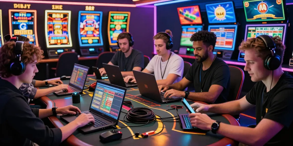 LUCK8 online gaming scene with players engaged in live betting, vibrant graphics, and neon lights.
