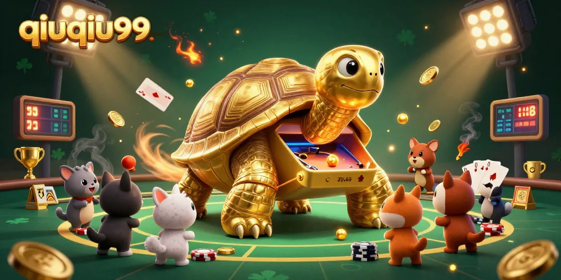 Engage with the thrilling experience of qiuqiu99, featuring vibrant poker elements and captivating characters in a dynamic scene.