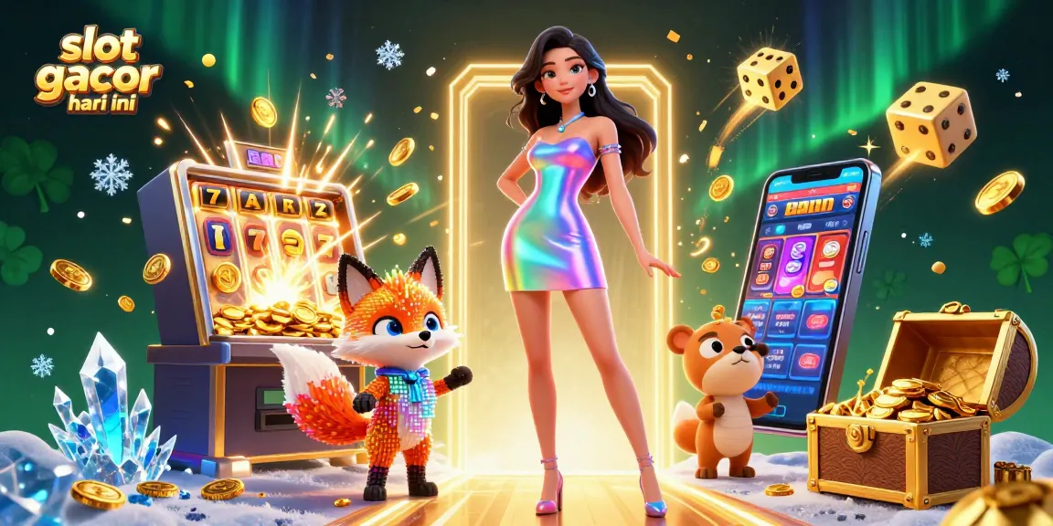 Engage with slot gacor hari ini through vibrant 3D illustration featuring jackpot excitement and captivating casino elements.