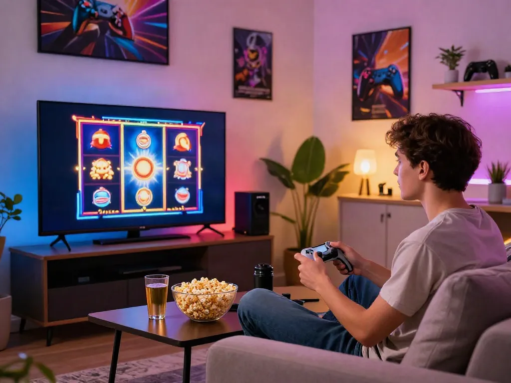 Pengalaman bermain slot yang menyenangkan di ruang modern dengan dekorasi stylish.