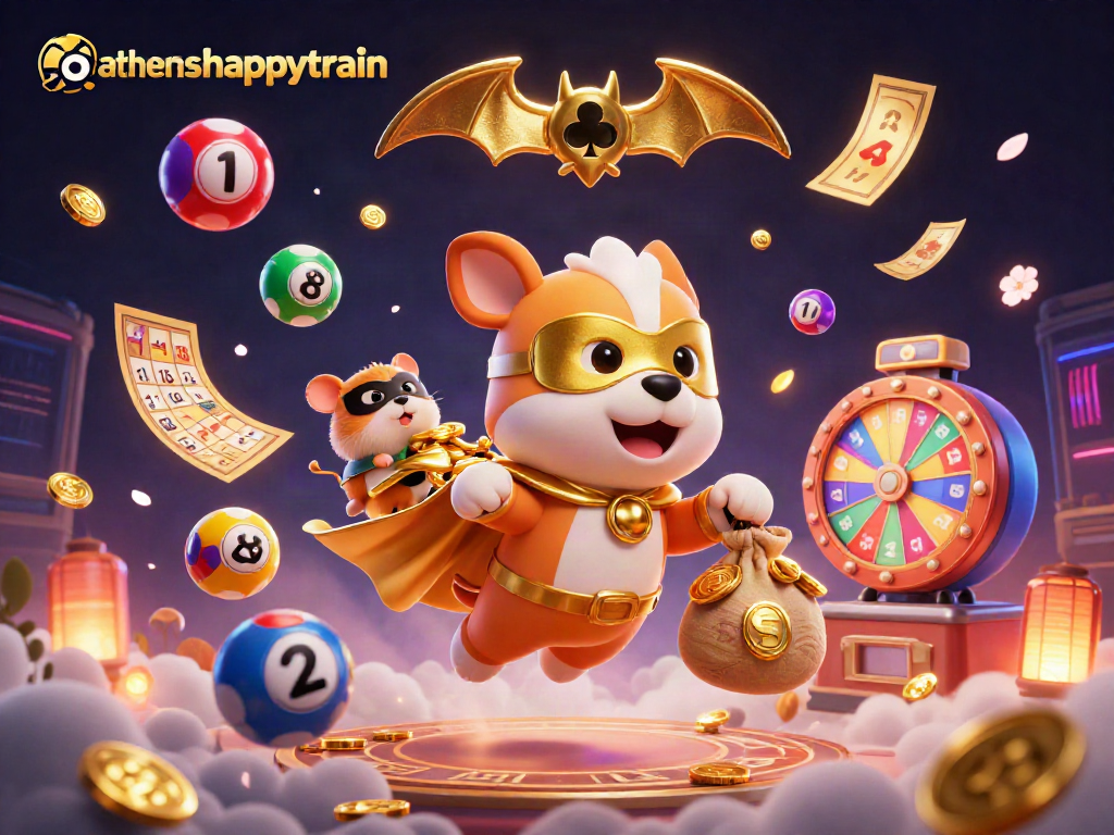Engage with athenshappytrain's exhilarating lottery experience with dynamic visuals of games and excitement.