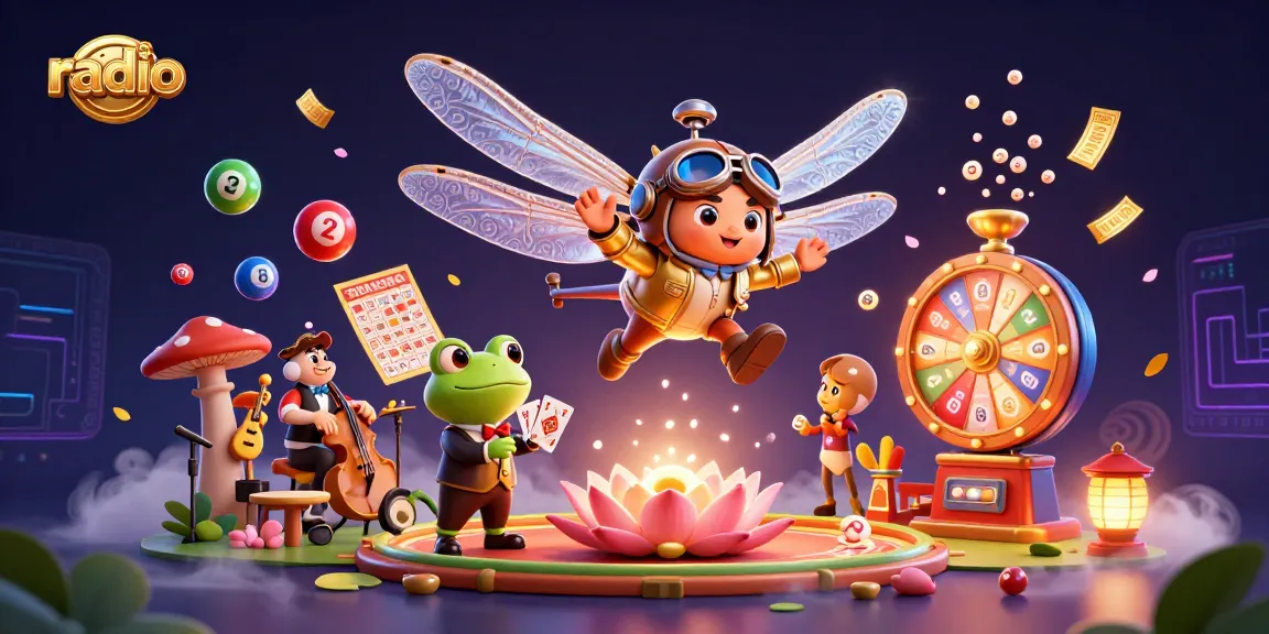 Engage with radio-themed casino fun as the dragonfly pilot takes flight with vibrant gaming elements.