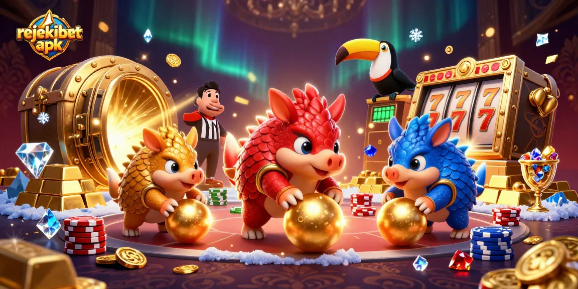 Experience the excitement of rejekibet apk with vibrant pangolins amid a dynamic casino scene.
