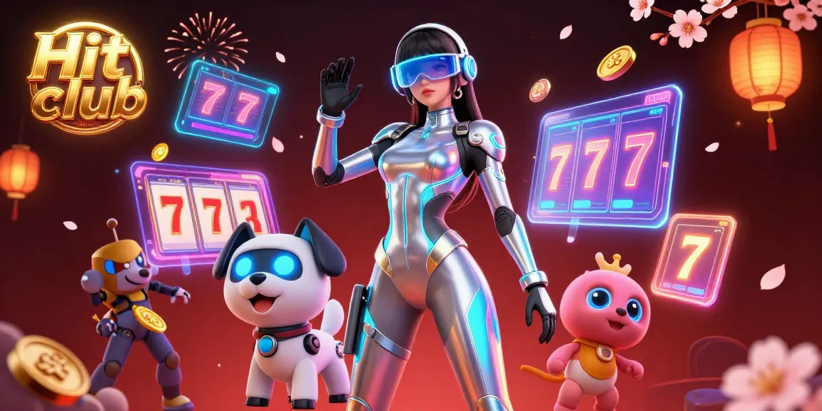 Experience the excitement at Hit club with vibrant characters and casino elements in action.