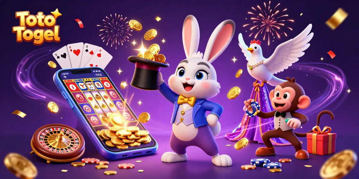 Toto Togel mempersembahkan momen menegangkan dengan kelinci, burung merpati, dan monyet dalam permainan kasino yang meriah.