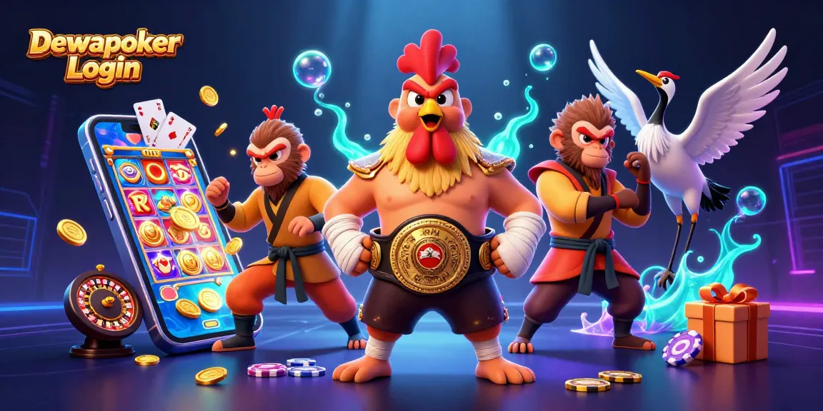Dewapoker Login to join exciting poker games with dynamic characters and casino elements.