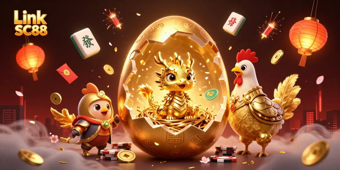 Engage with Link SC88 for thrilling casino experiences featuring golden elements, poker chips, and a vibrant atmosphere.