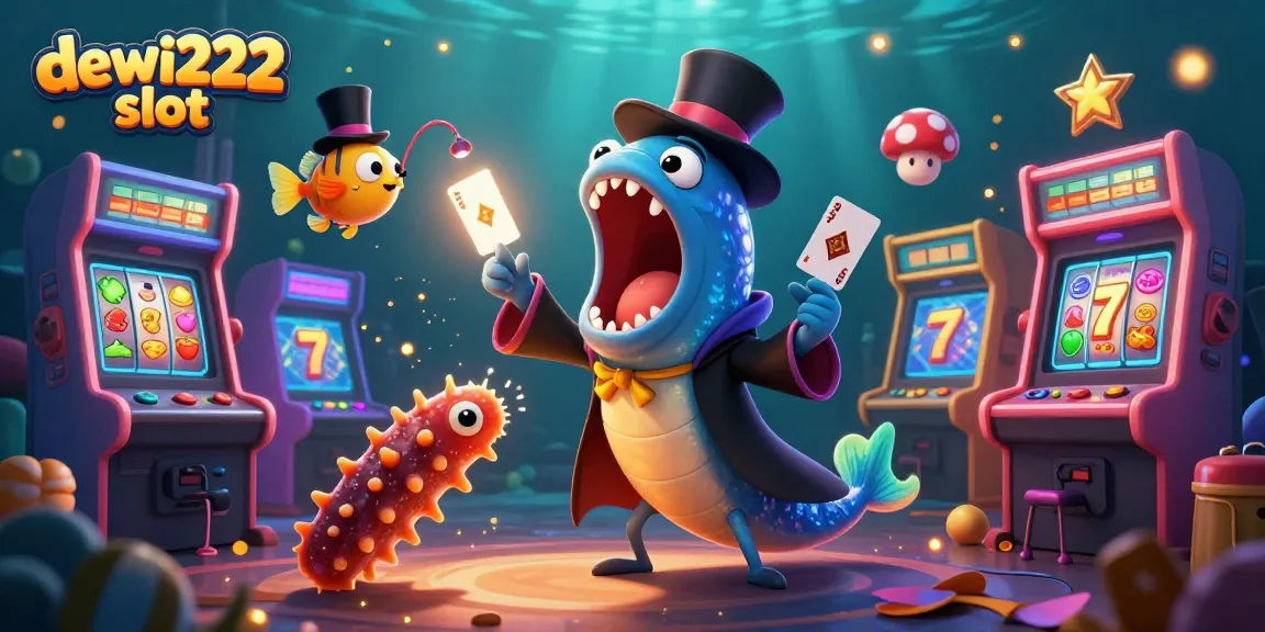 Experience the thrill of dewi222 slot with vibrant underwater casino imagery showcasing colorful game elements.