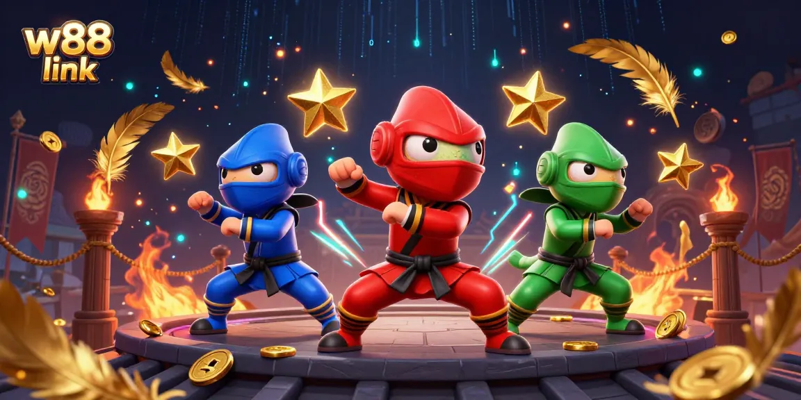 Engage with the thrilling dynamics of betting at w88 link amidst an electrifying 3D chameleon ninja scene.