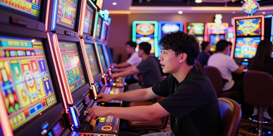 Permainan slot Mahjong yang penuh aksi dengan pemain yang antusias di kasino.