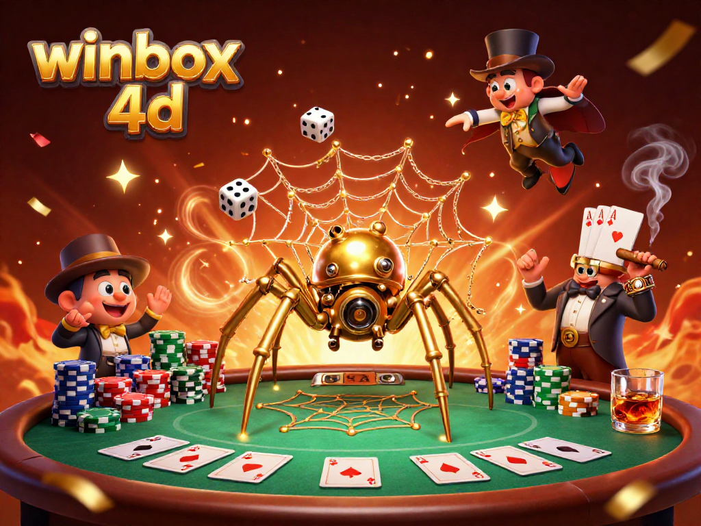 Engage with winbox 4d as the steampunk spider weaves a gold web of poker excitement.