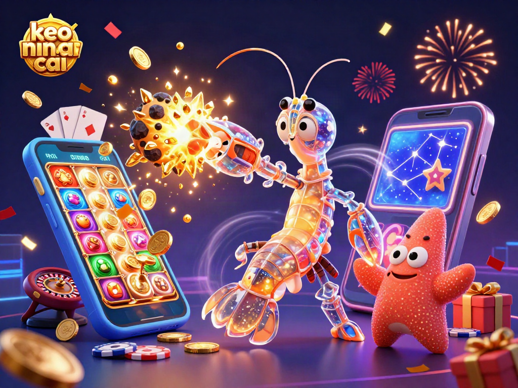 Engage in exciting actions with keo nha cai visuals featuring a galactic samurai amidst casino elements.