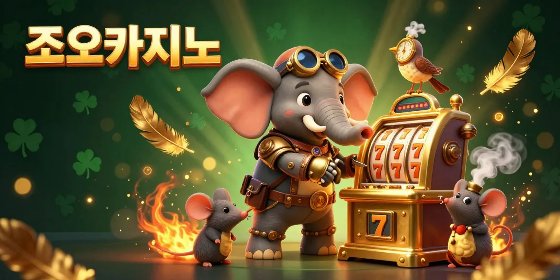 Experience thrilling 슬롯 machine action at 조이카지노 with an energetic steampunk elephant engineer and friends.