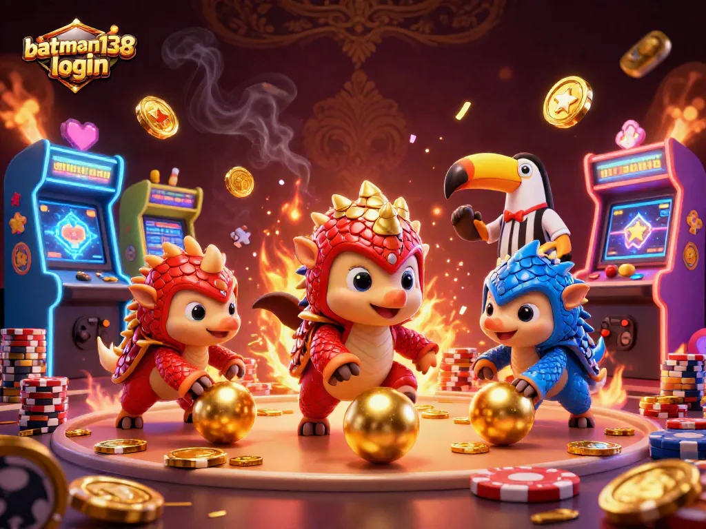 Experience the excitement of batman138 login with vibrant pangolins and casino-themed action.