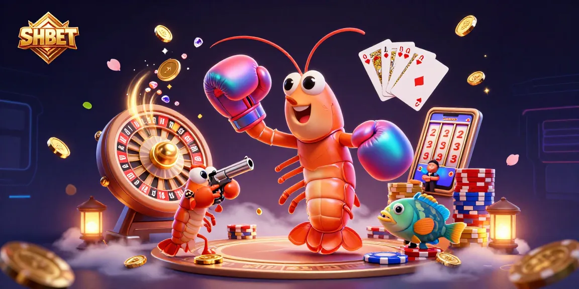 Experience thrilling gambling at SHBET with 3D animated characters in an engaging casino scene.