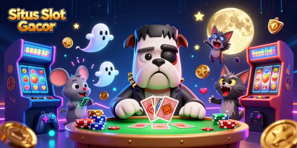 Situs Slot Gacor menghadirkan aksi menegangkan dengan monster bulldog dan kucing werewolf dalam permainan.