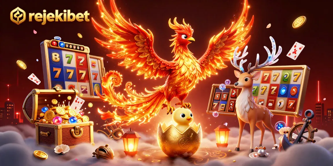 Experience rejekibet with exciting slots and vibrant game elements in a vivid 3D illustration.