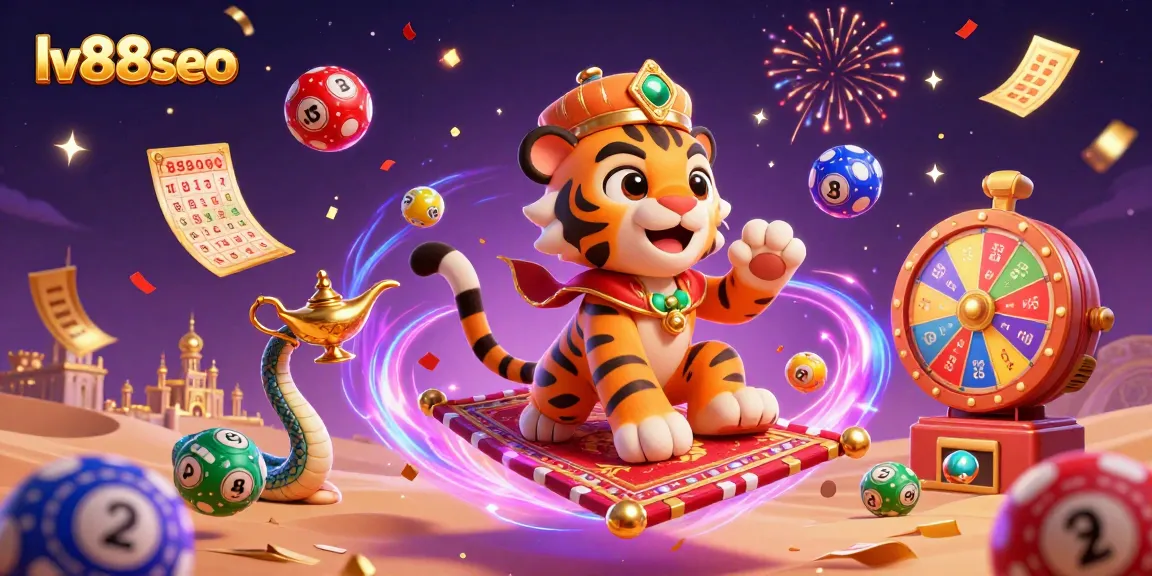 Win big at LV88SEO with the dynamic gambling scene featuring a tiger sultan and celebratory prizes.