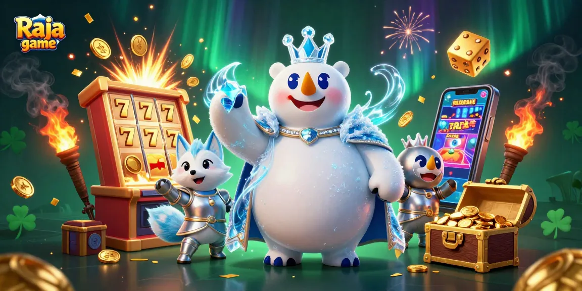 Engage with Raja game as the ice king polar bear and snow fox win jackpots and enjoy vibrant casino games.