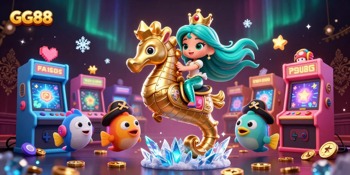 Engage with GG88 in a vibrant underwater-themed casino adventure featuring a mermaid princess and magical game elements.