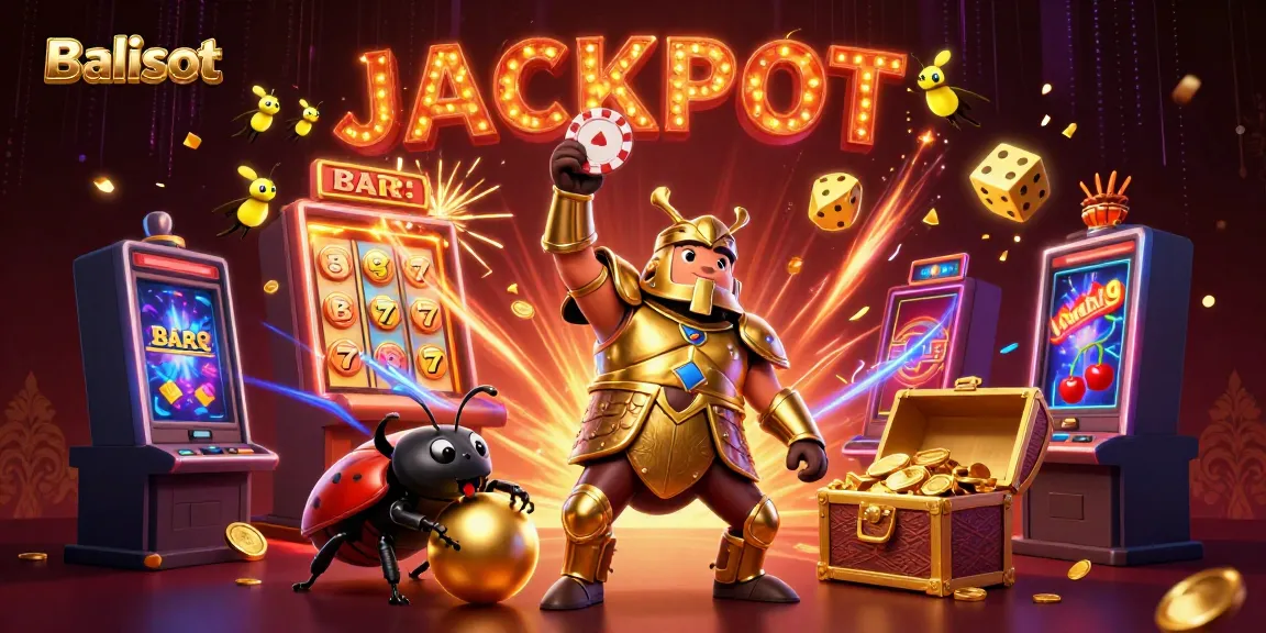 Experience a vibrant Balislot gaming scene with exciting characters and dynamic casino elements.