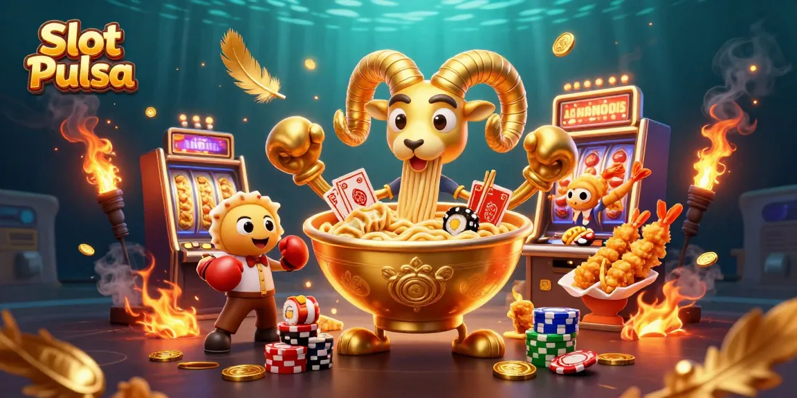 Paduan visual menarik Slot Pulsa dengan ikon karakter Jepang unik yang memainkan permainan kasino