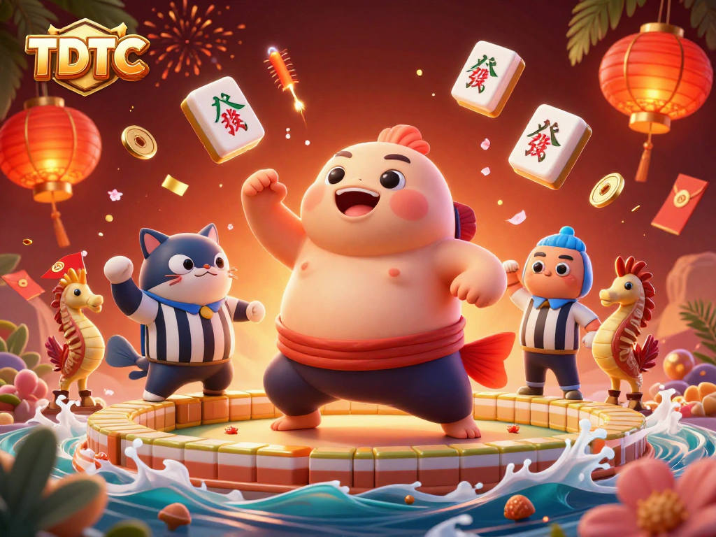 Engage with TDTC’s thrilling underwater casino game scene featuring vibrant characters and festive elements.