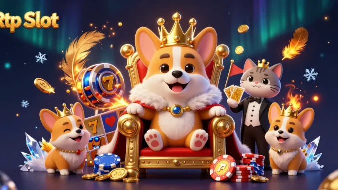 Experience the adventure of winning big with Rtp Slot in a vibrant 3D casino scene.